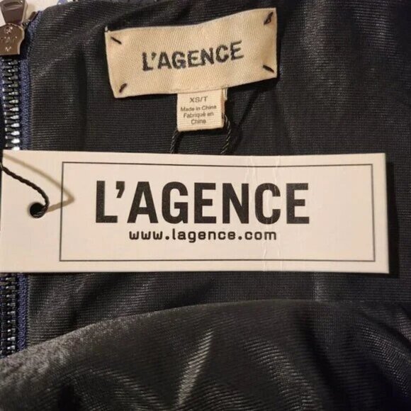 2/$50 L'AGENCE Auden Navy Sequin Mini Dress Size XS | Glamorous Party Dress - Picture 5 of 6